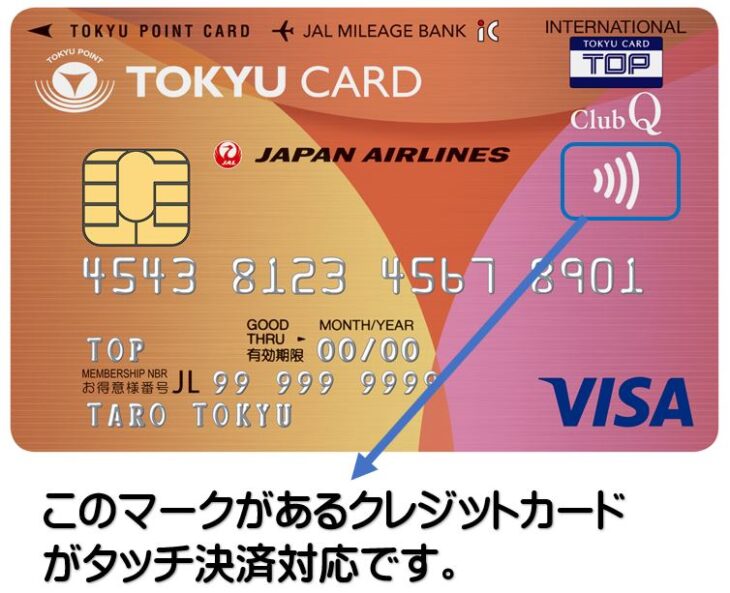東急カードのタッチ決済対応マーク